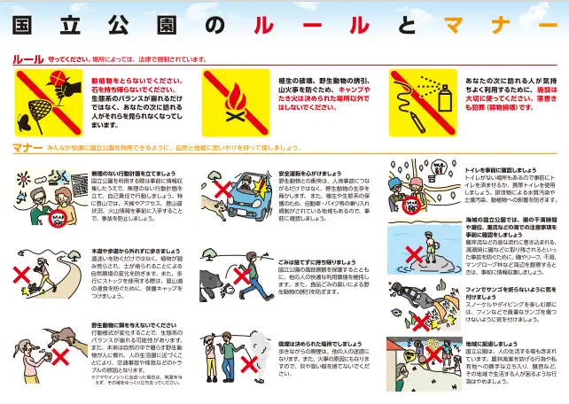マナーブック：ようこそ国立公園へ ～4カ国語パンフレット～